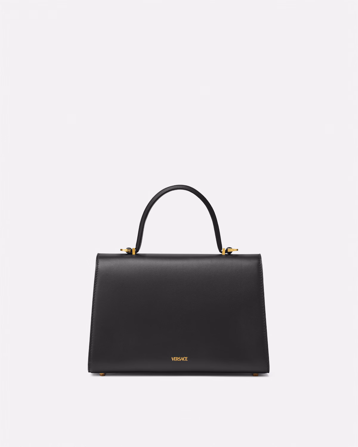 Medium Medusa '95 Leather Top Handle Bag (Black)