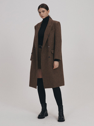 Wool Checkered Coat