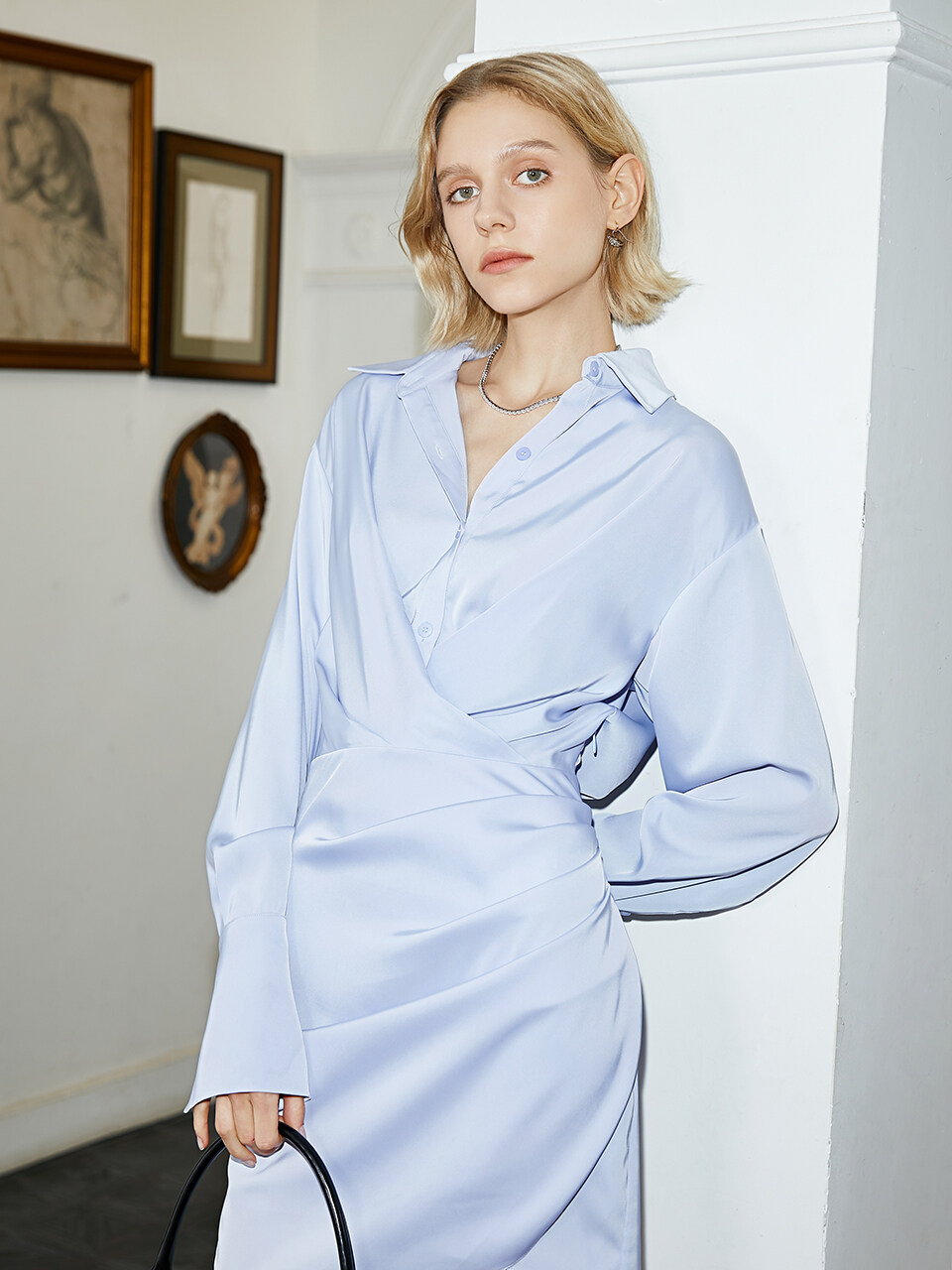 YY Shirt Dress_Blue