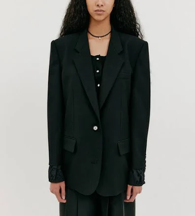 EENK Single-Breasted Blazer - Z-Black Clothing | ETA Seoul S