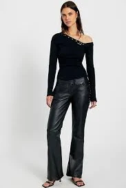 Deadwood Dali Leather Eyelet Pants