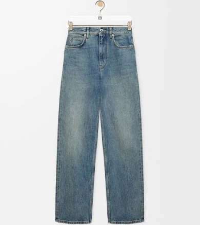 Loewe Women's Anagram Wide-Leg Jeans