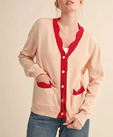 Scalloped Sweater Cardigan