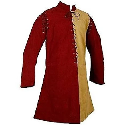 New Camel/Red Color Medieval Tunic for Theater Movie and Drama Scene Cosplay