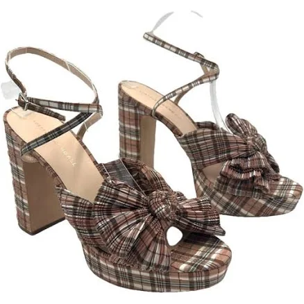 Loeffler Randall Women's Natalia Platform Pleated Bow Sandals