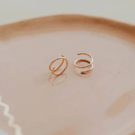 Twist Hoop Earrings for a Double Piercing Look Hello Adorn 14kt Gold Fill