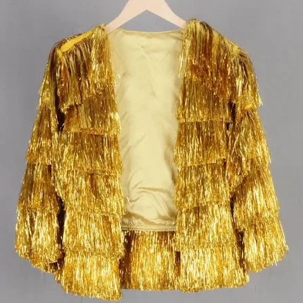 Gold Tinsel Fringe Jacket