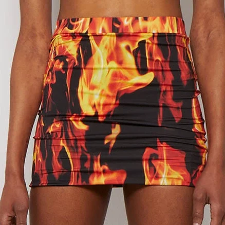 Vetements Fire Mini Skirt