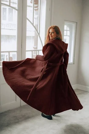 Wool Maxi Cardigan Coat with Pockets