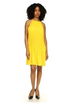 MICHAEL Michael Kors Halter Neck Pleated Dress