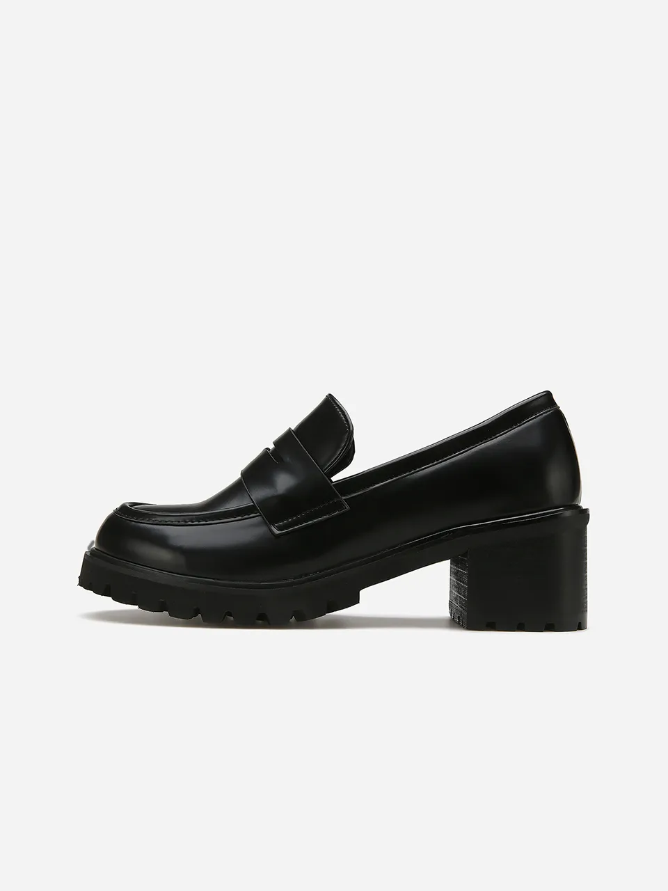 Round Toe Chunky Heel Pumps 412311001 (6cm/3 colors)