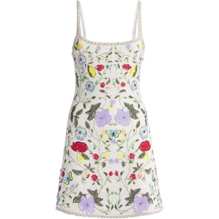 Alice+Olivia Embellished Julia Mini Dress - 0