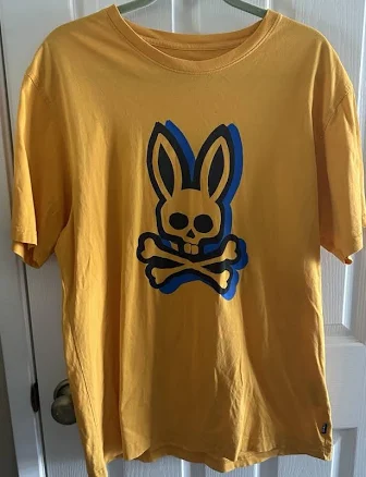 Psycho Bunny Men's Golden Ray Hero Bunny Graphic Print Short Sleeve