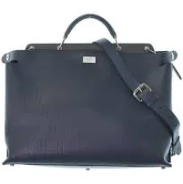 FENDI Peekaboo Iconic Essential Business Bag Leather Navy 7VA476 2200470329054