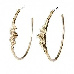 Gold Dove Hoop