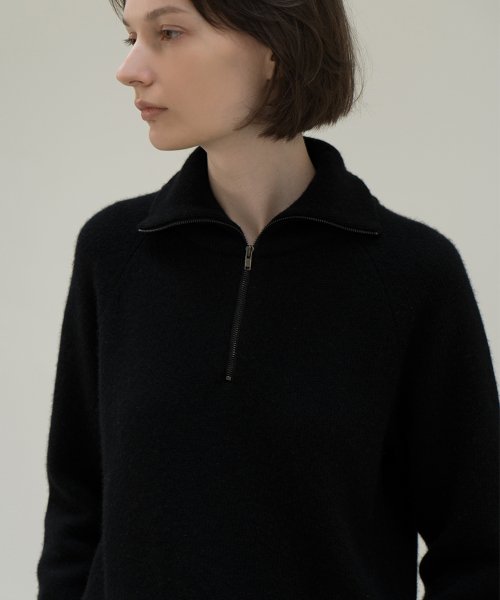 Half Zip-up Cashmere Knit