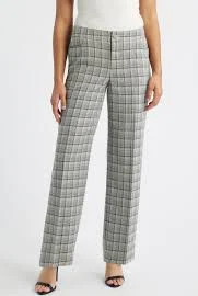 High Waist Check Pants