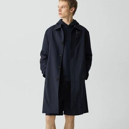 Theory Men's Balmacaan Coat in Motion Wool