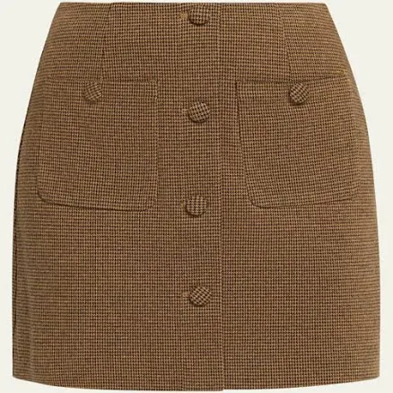 Diane Von Furstenberg Women's Waverly Houndstooth Mini Skirt