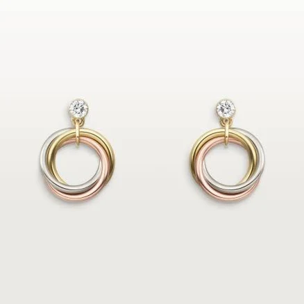 Cartier Trinity Brilliant-Cut Diamond Earrings