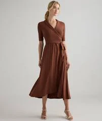 Quince Women's Tencel Jersey Midi Wrap Dress