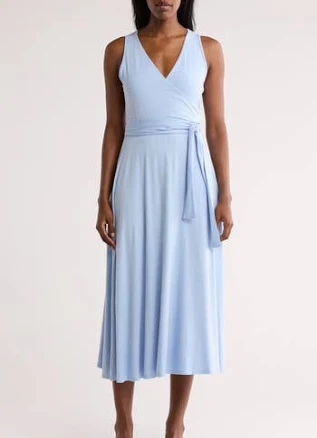Loveappella Women's Wrap Midi Dress