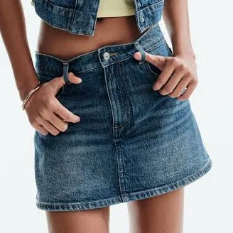H&M Ladies High-Waist Denim Skort