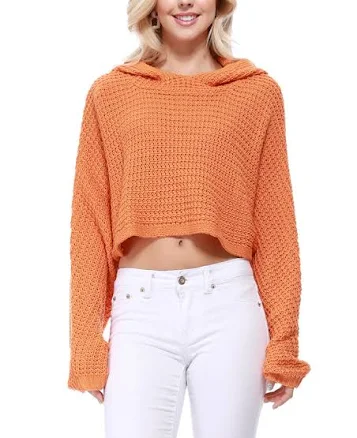 Women's Bat Wing Sleeve Waffle Knit Hoodie