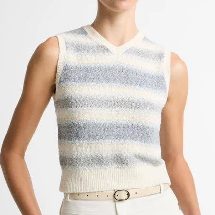 Vince Women's Summer Fair Isle Silk-Blend Sweater Vest
