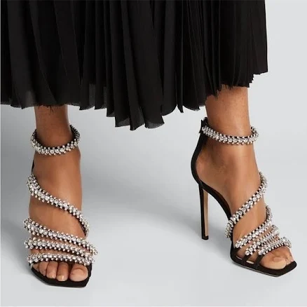 Jimmy Choo Josefine 100mm Crystal-embellished Women Sandals