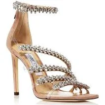 Jimmy Choo Women's Josefine 100 Crystal Heel Sandal Size 36 MSRP $2,195 **READ**