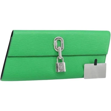 LOUIS VUITTON Epi Blade Clutch Bag Green LV Auth 171504SM