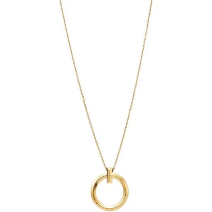 Tiffany T T1 Circle Pendant Necklace in Yellow Gold