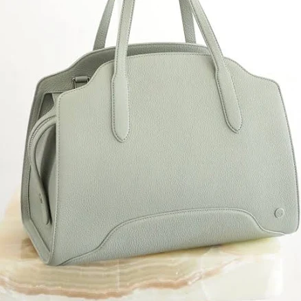 LORO Piana Sesia Medium Matte Leather Tote in Lemon Sorbet