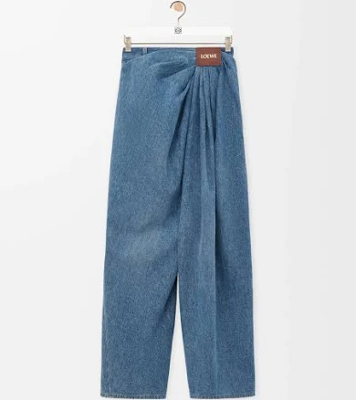 Loewe Women's Draped Denim Jeans