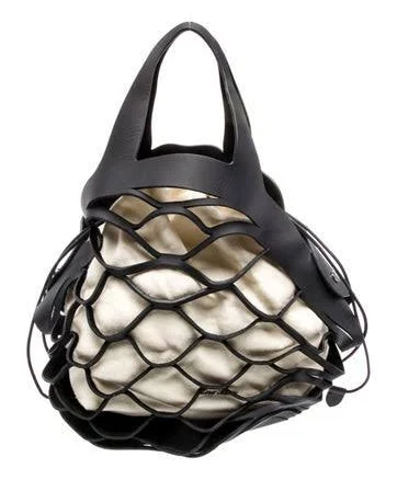 Loro Piana Leather Sesia in Black/Neutrals