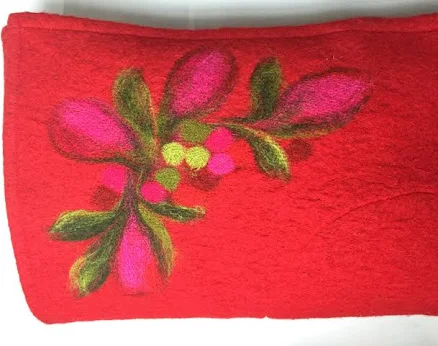 Artisan Wool Coat in Red