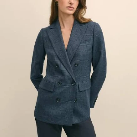 Brooks Brothers Women's Wool Plaid Double-Breasted Jacket