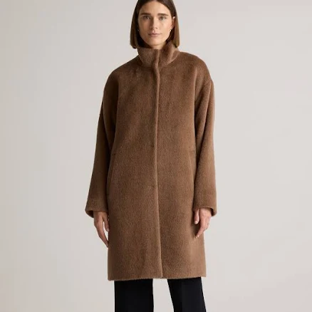 Quince Women's Alpaca-Wool Stand Collar Coat