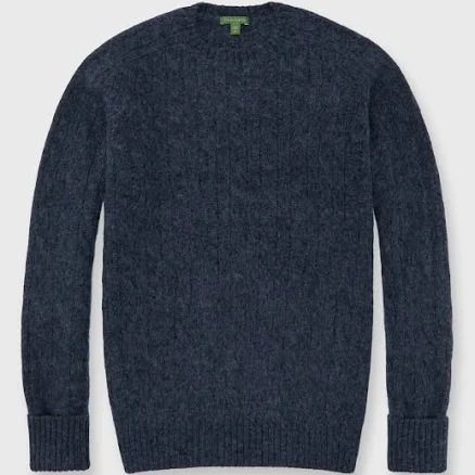 Sid Mashburn Captain Wool Cable-Knit Crewneck Sweater