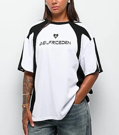Aelfric Eden Segmentation Patchwork White T-Shirt