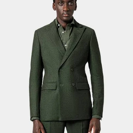 Hockerty Double Breasted Tweed Blazer