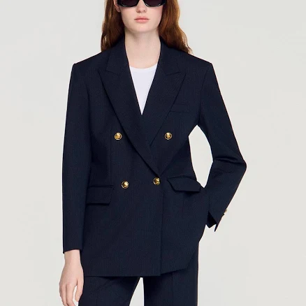 Sandro Women's Pinstriped Wool-blend Blazer