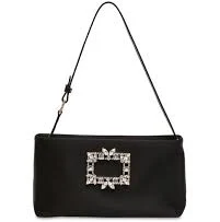Roger Vivier - RV Nightlily Broche Vivier Buckle Mini Bag in Satin, Pink, Handbags