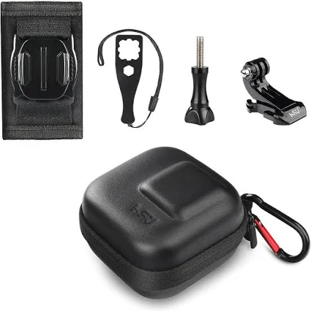 HSU Mini Carrying Case and Backpack Shoulder Strap Mount with Adjustable Shoulder Pad and J Hook