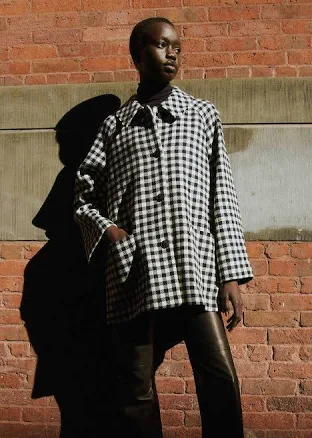 Sézane Gabriel Gingham Coat