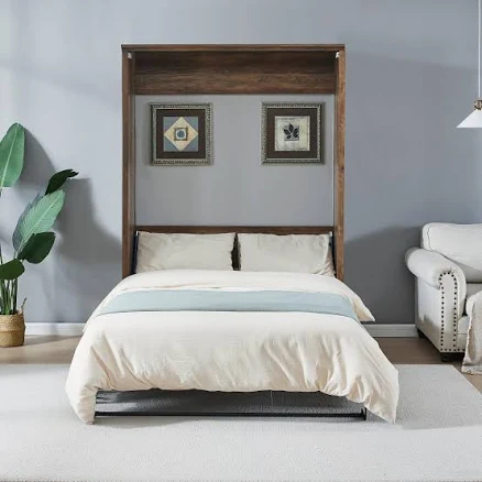 Full Size Half Self-Close Open Murphy Bed Cabinet