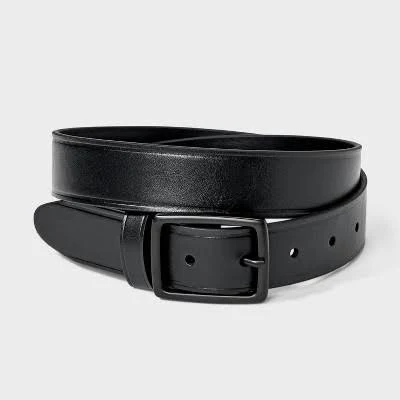 Goodfellow & Co Men's Sleek Square Center Bar Buckle Belt
