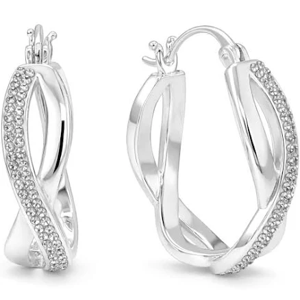 Crystal Infinity Hoop Earrings