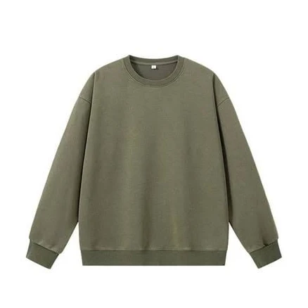 Men's Distressed Long Sleeve Round Neck Sweatshirt
